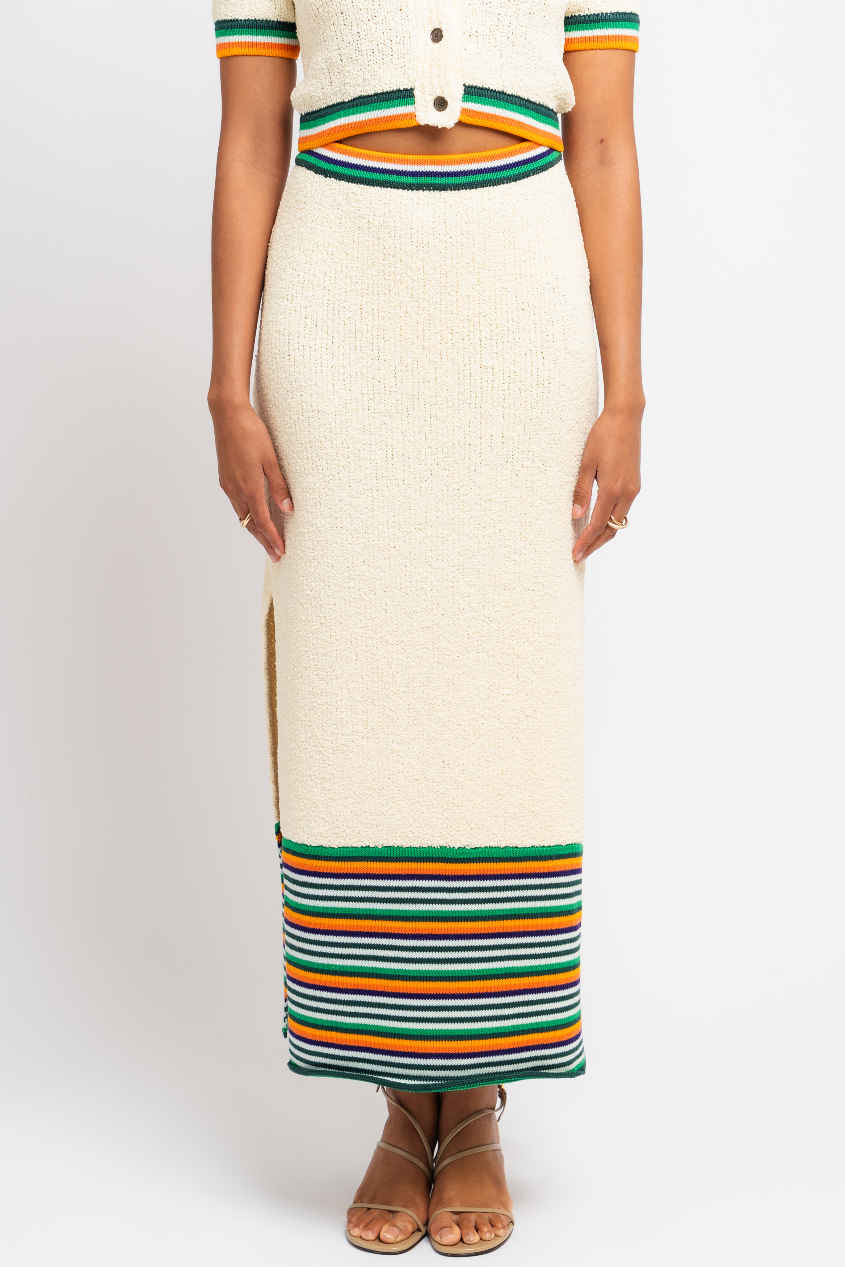 Bouclé Knit Pencil Skirt