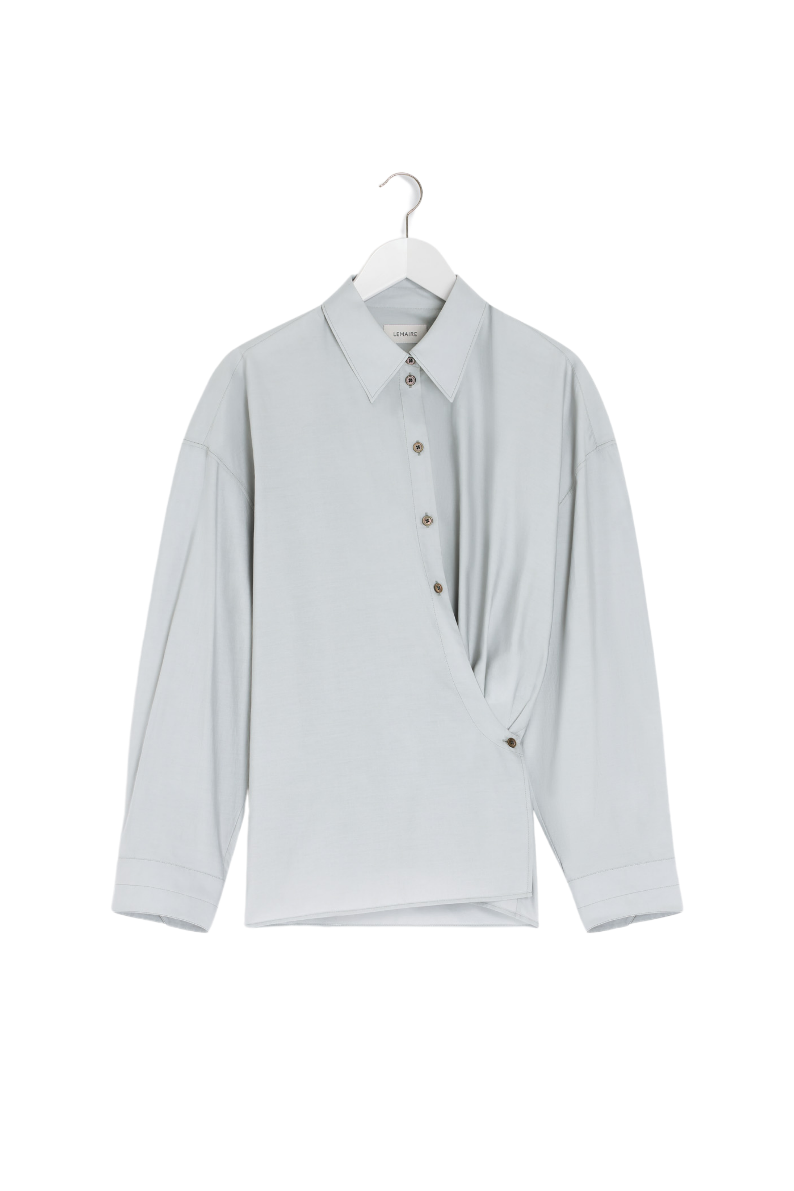 Straight Collar Twisted Shirt