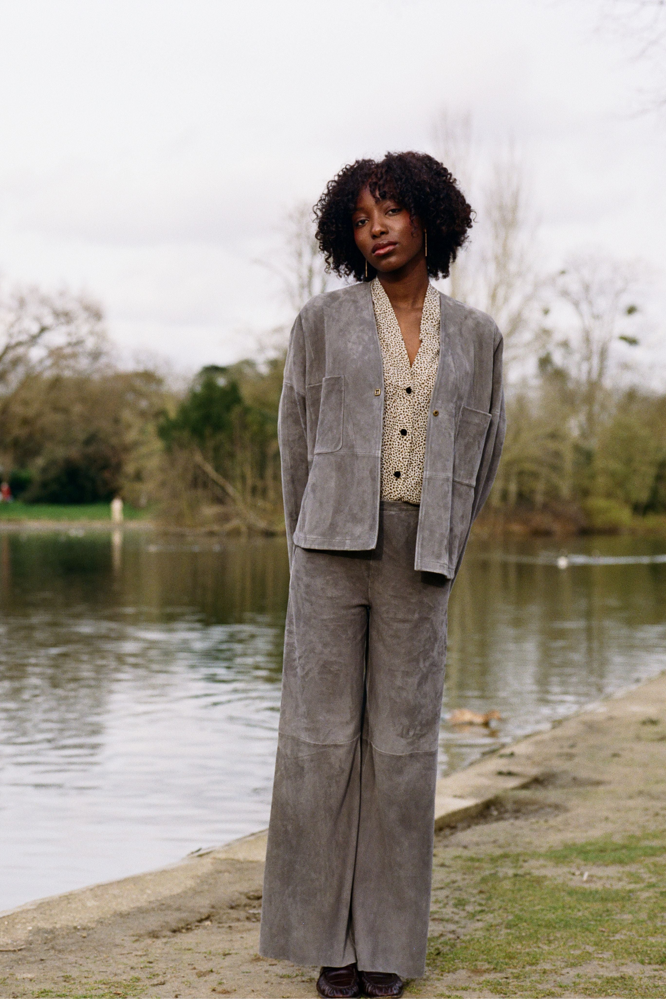 Suede High Waist Pants