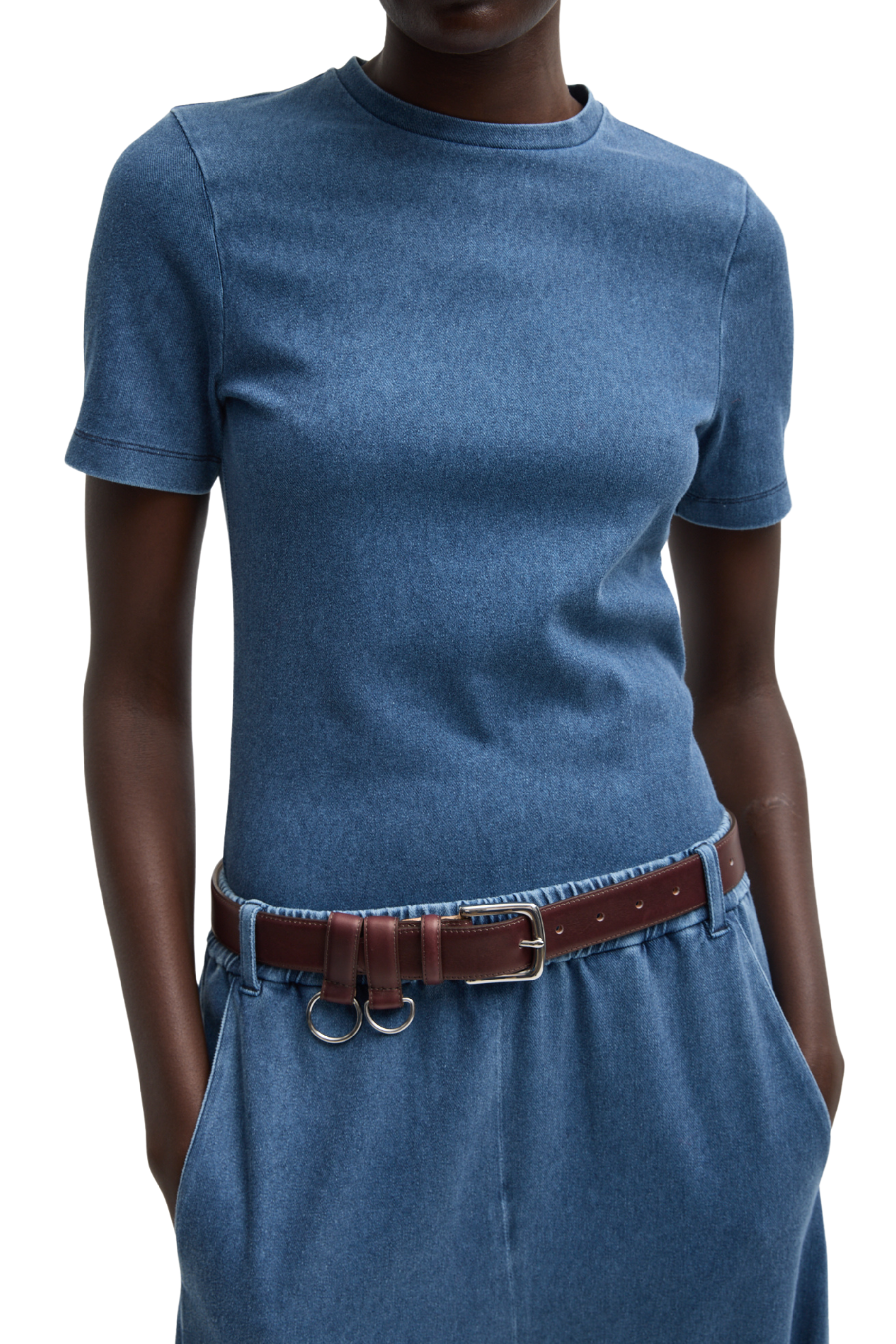 Stretch Denim Baby Tee