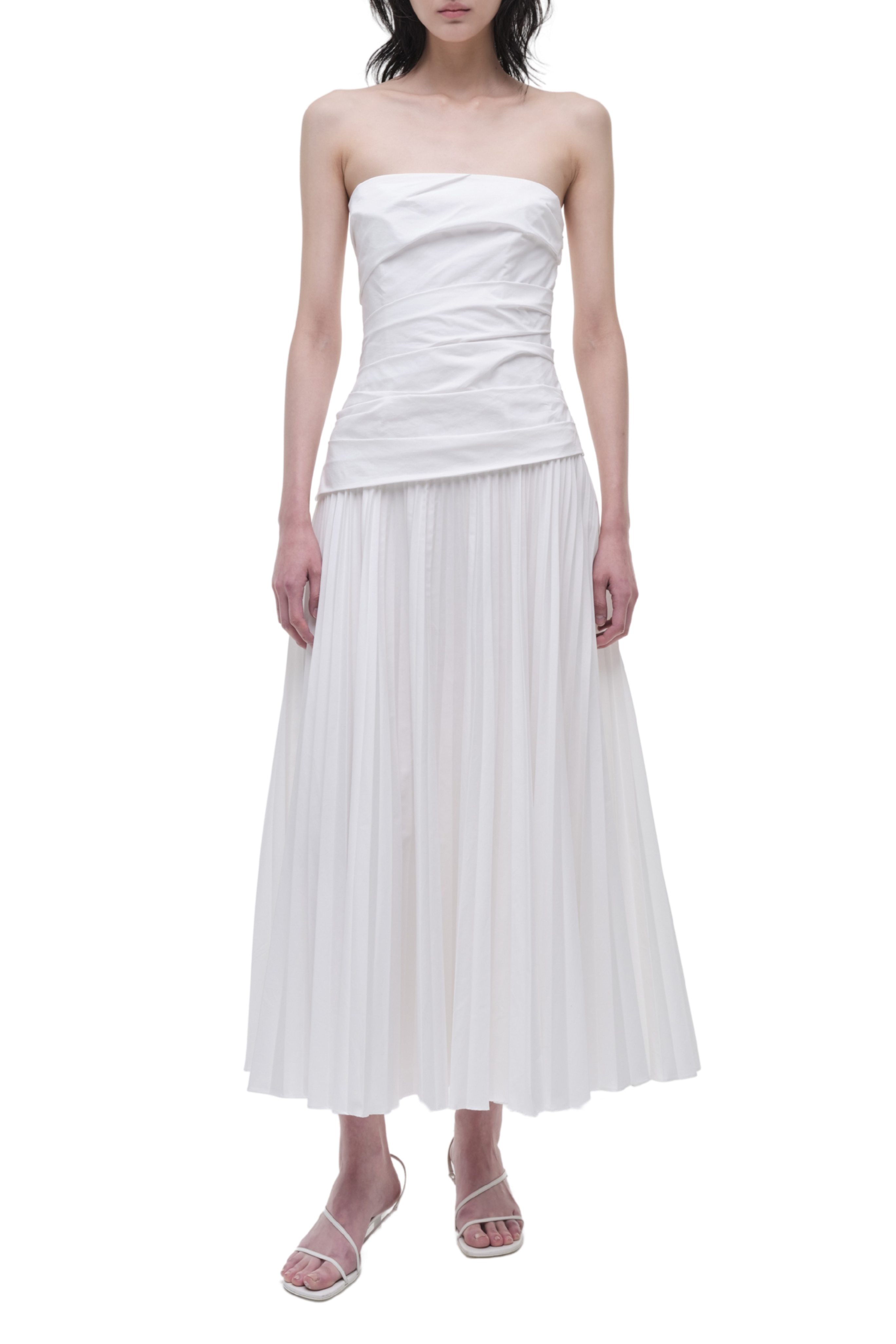 Arie Strapless Bustier Midi Dress