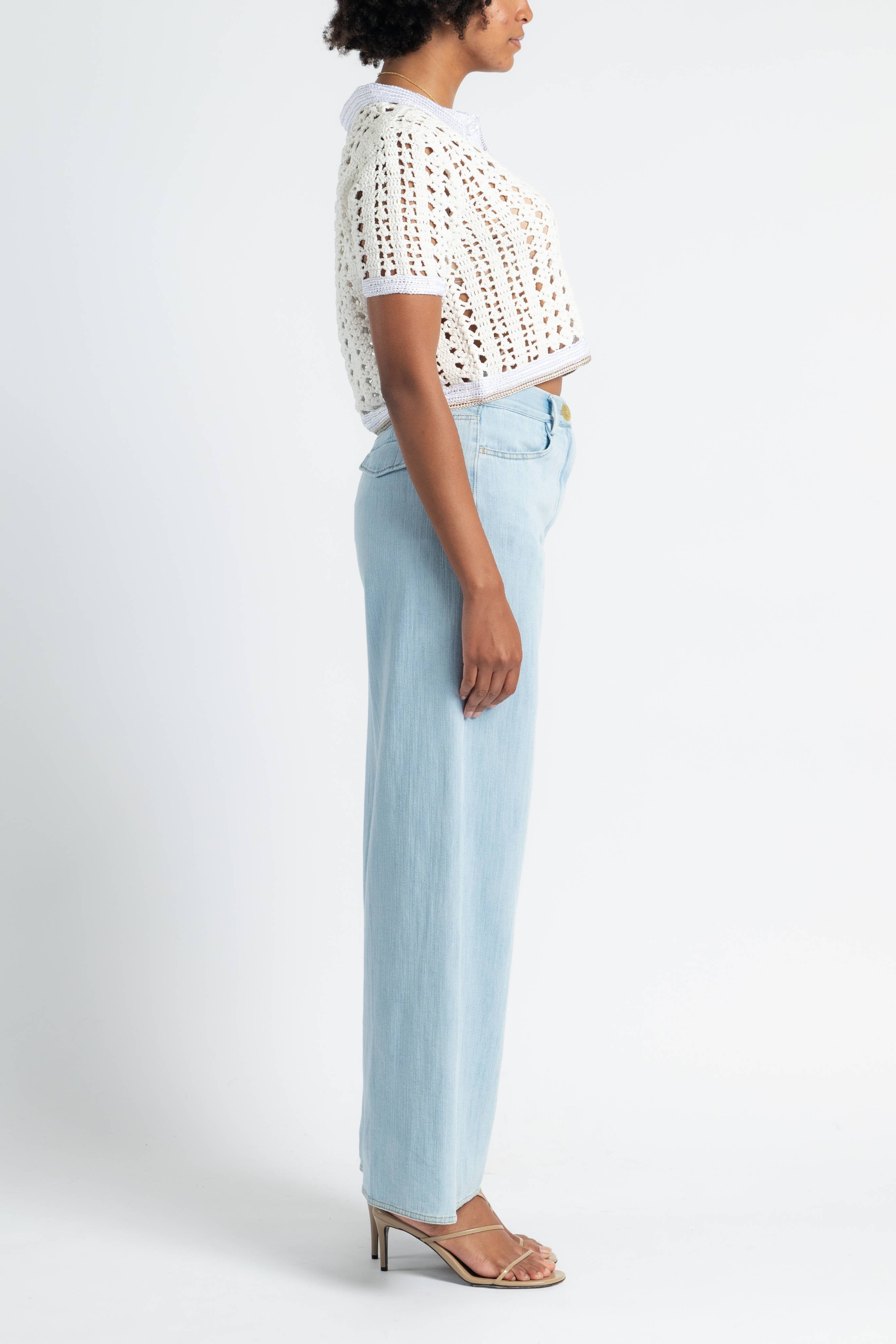 Cablé Lux Handmade Crochet Cropped Polo
