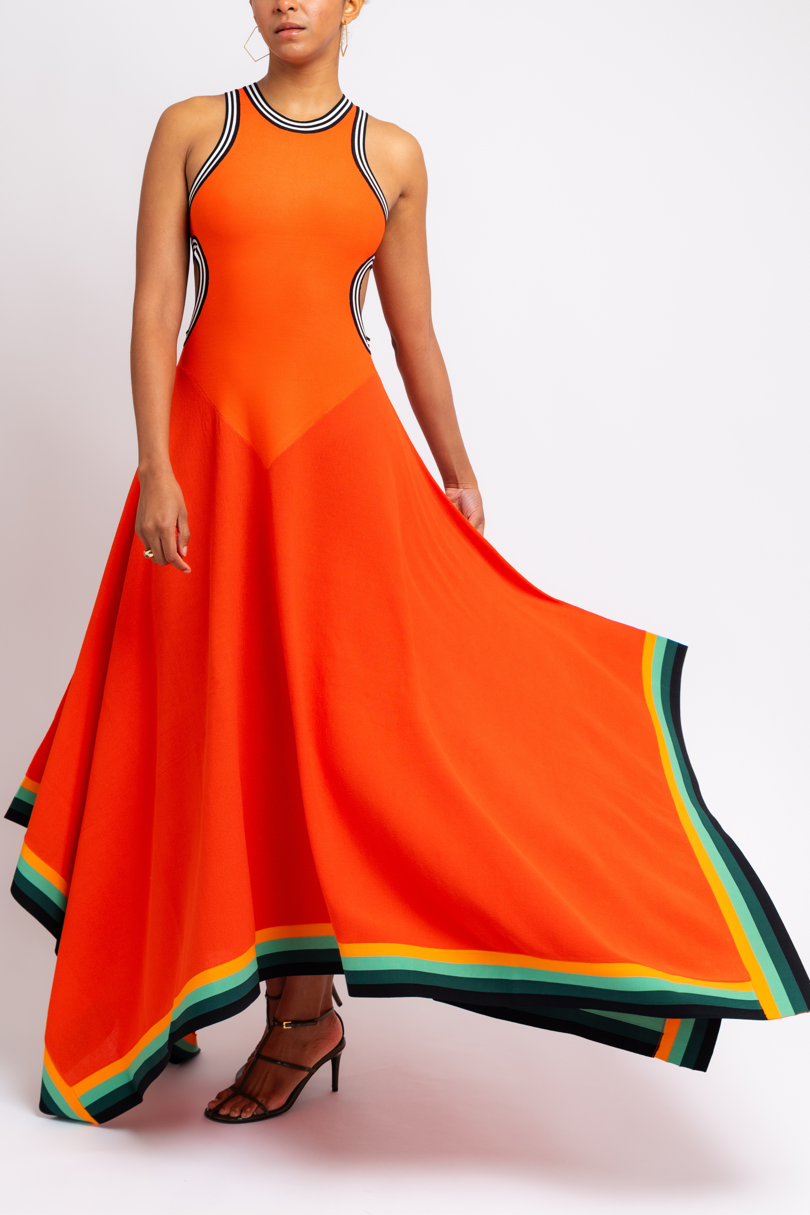 Hole Punch Maxi Dress