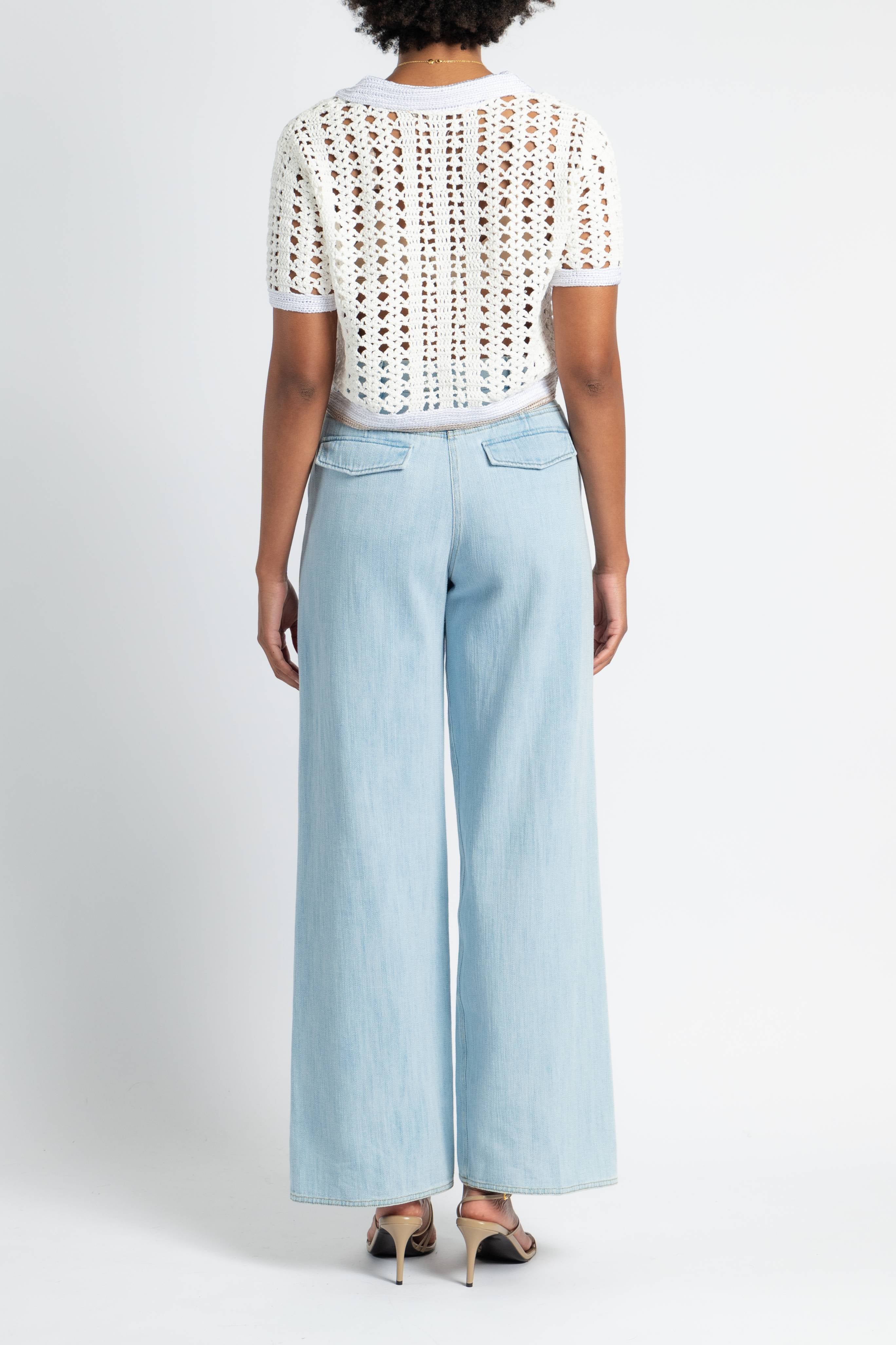 Cablé Lux Handmade Crochet Cropped Polo