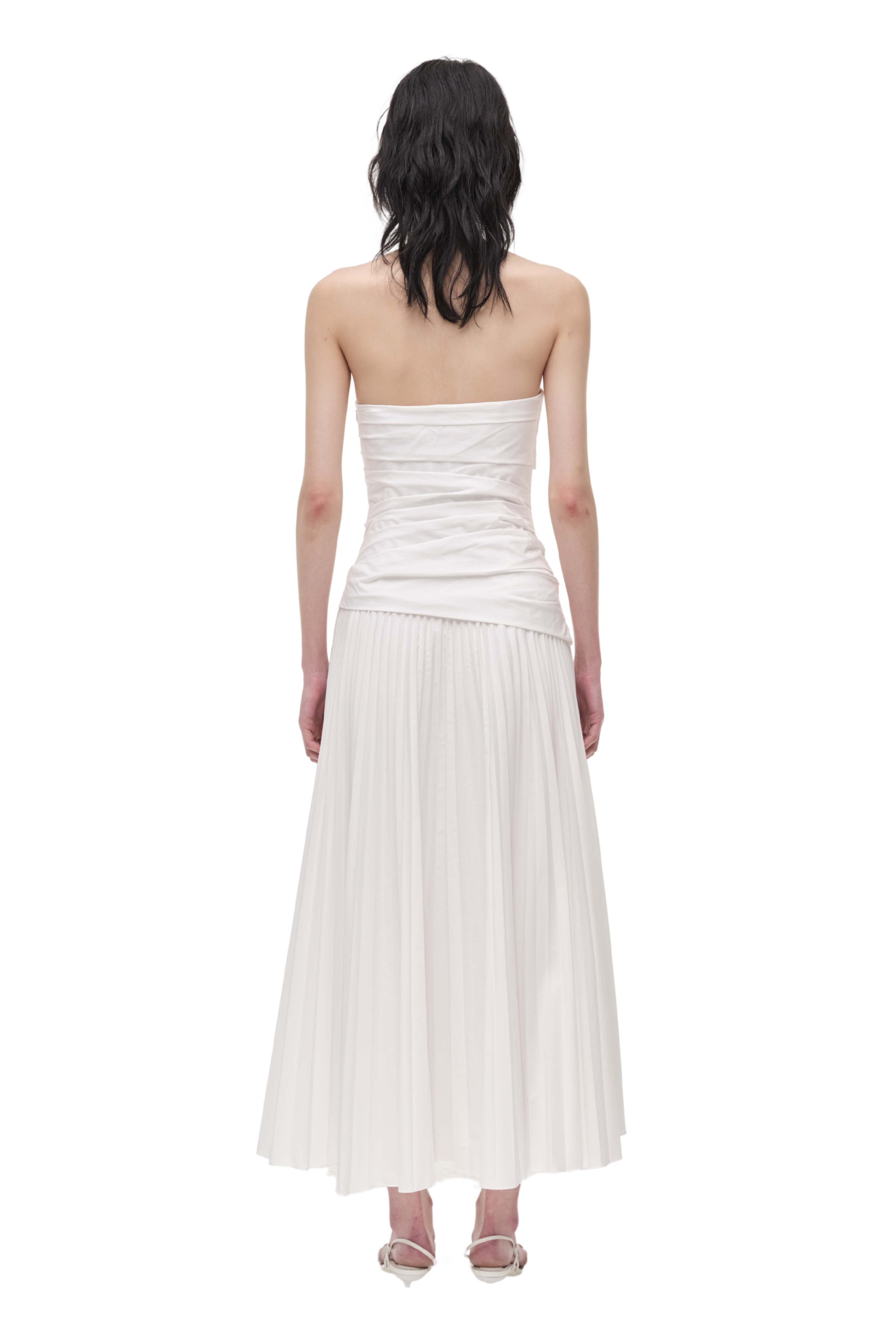 Arie Strapless Bustier Midi Dress
