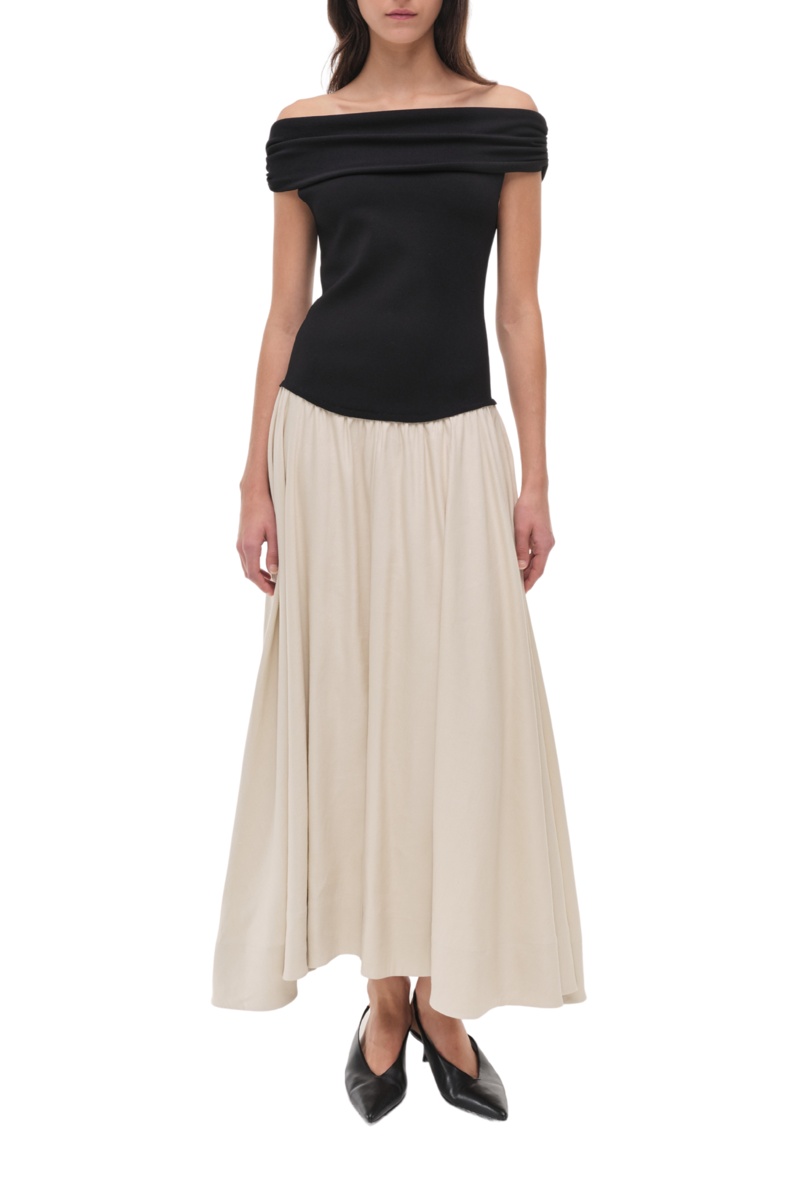 Adaline Off Shoulder Midi Dress