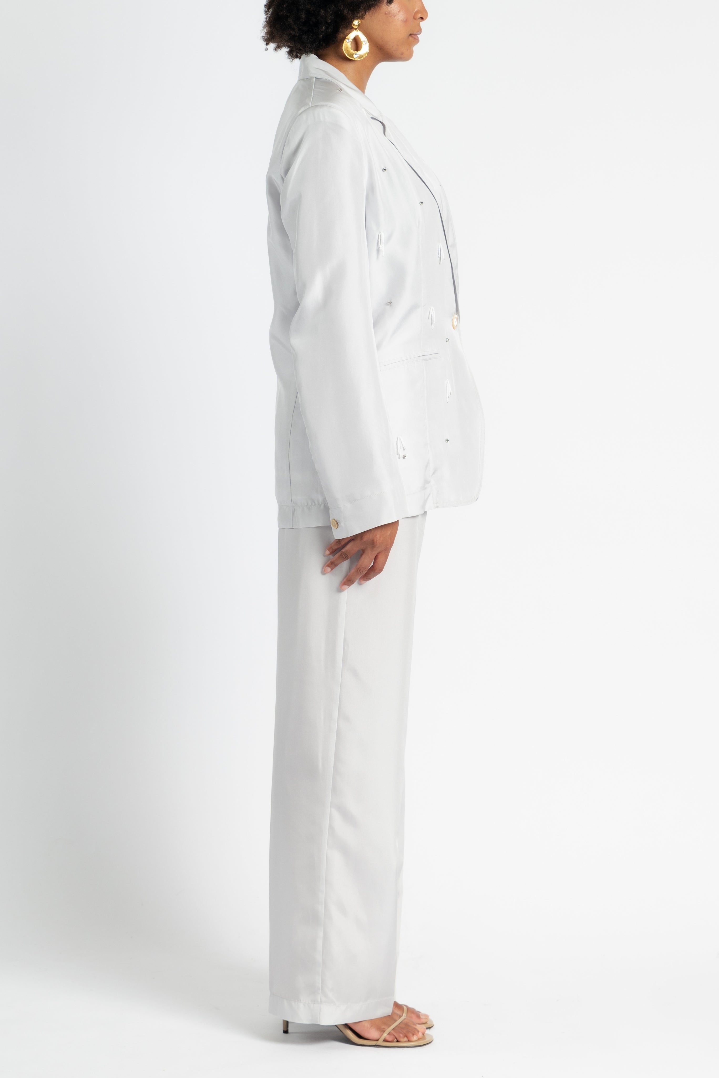 Habotai Silk Jacket With Beads