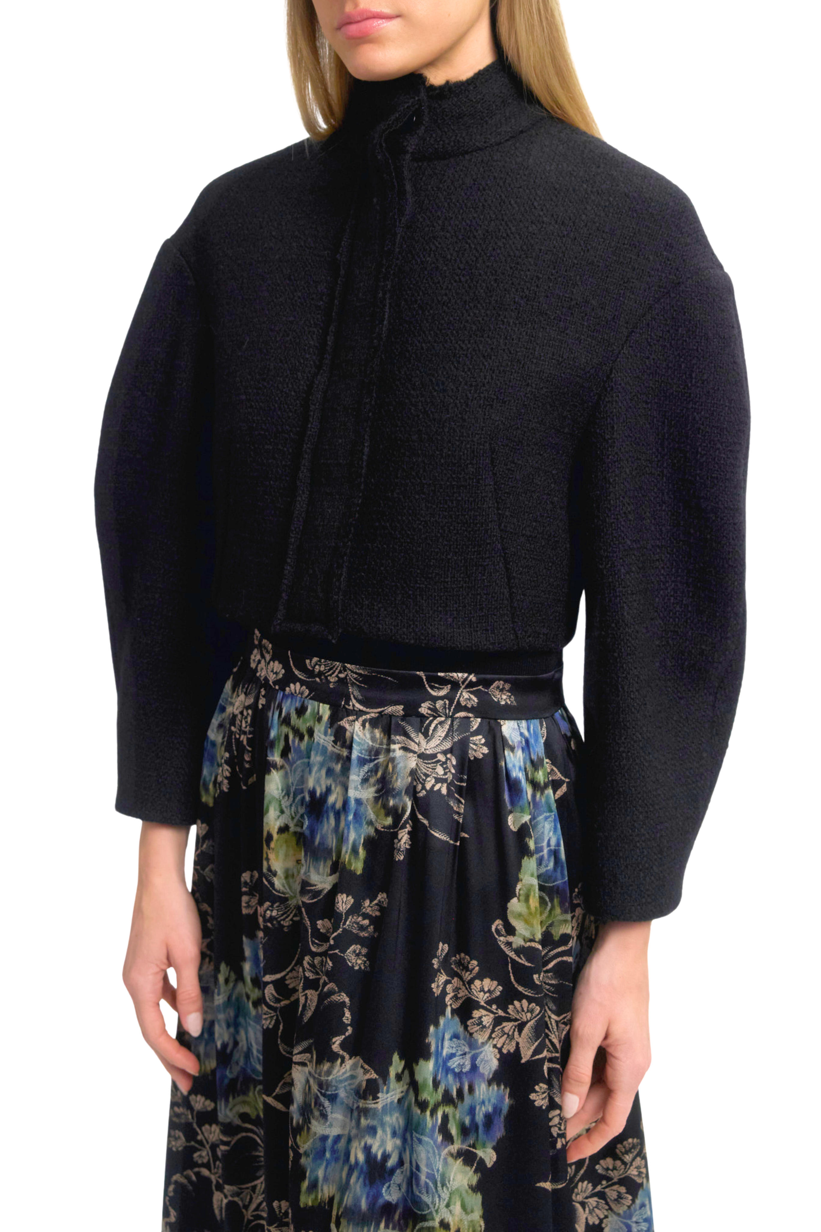 Cropped Coat with Signature Placket
