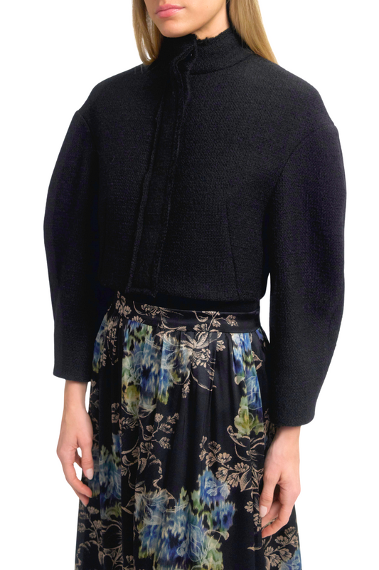 Cropped Coat with Signature Placket