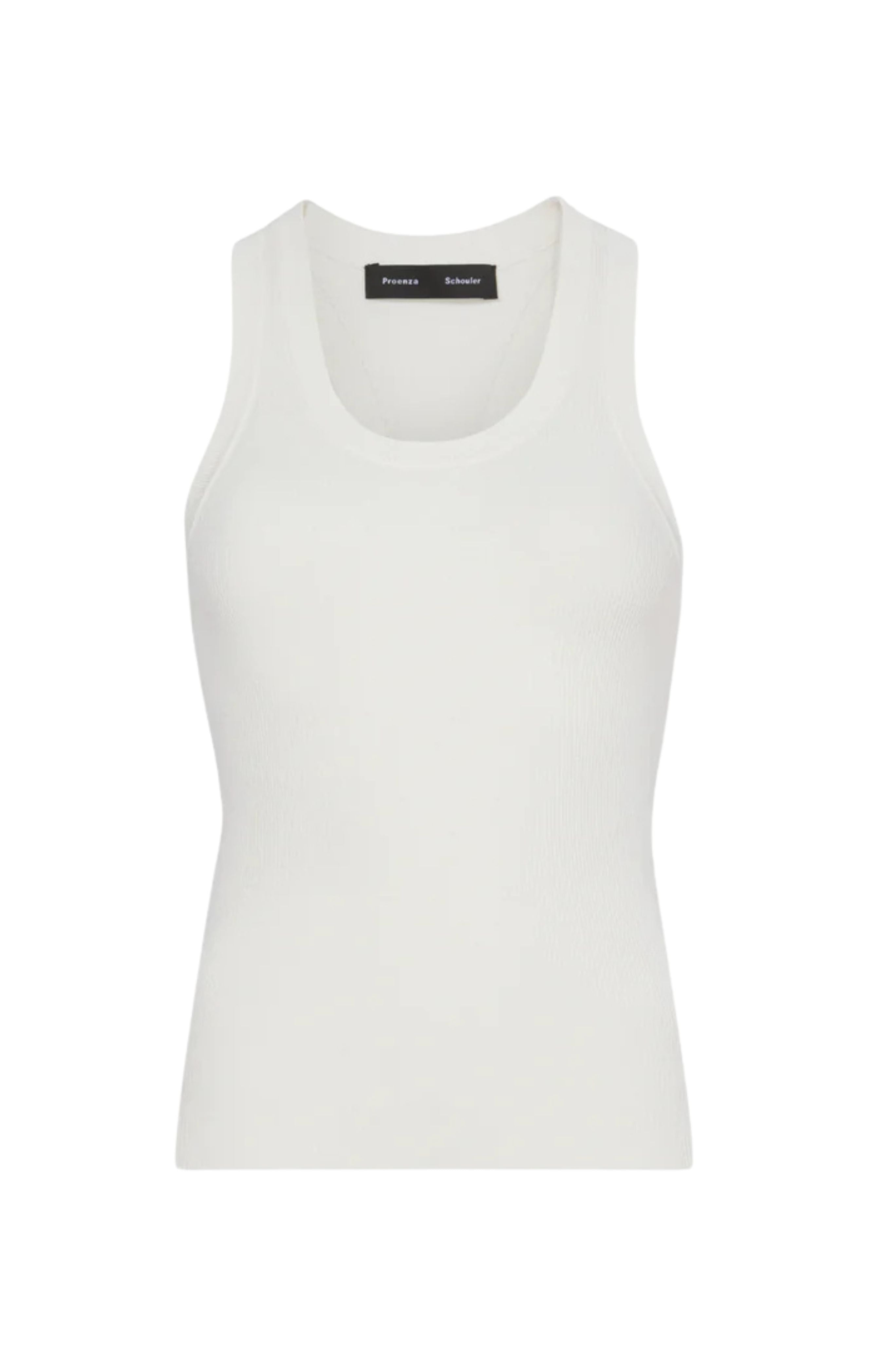White Rib Racerback Tank