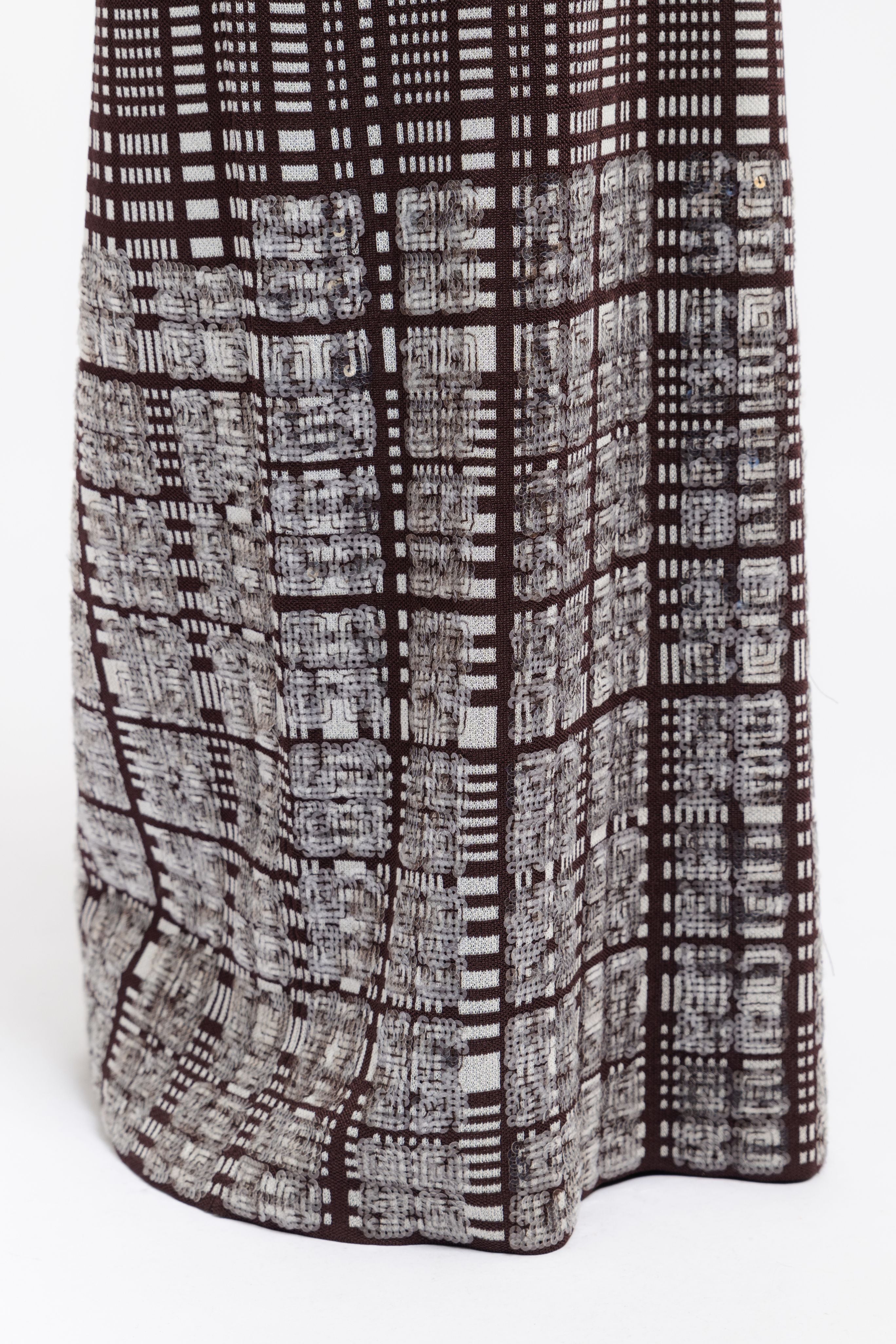 Jaqueline Check Wool Maxi Dress