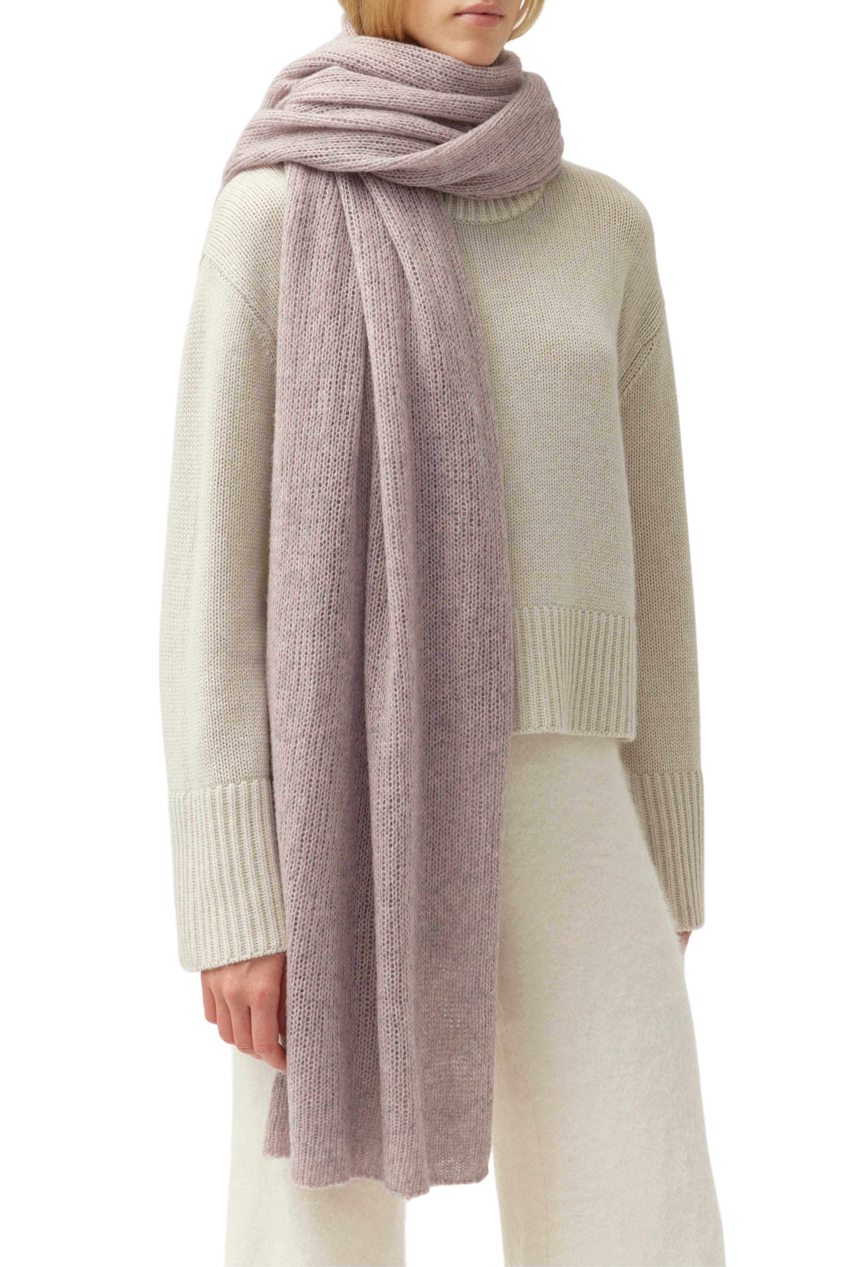 LISA YANG Ulla Soft Pink Scarf