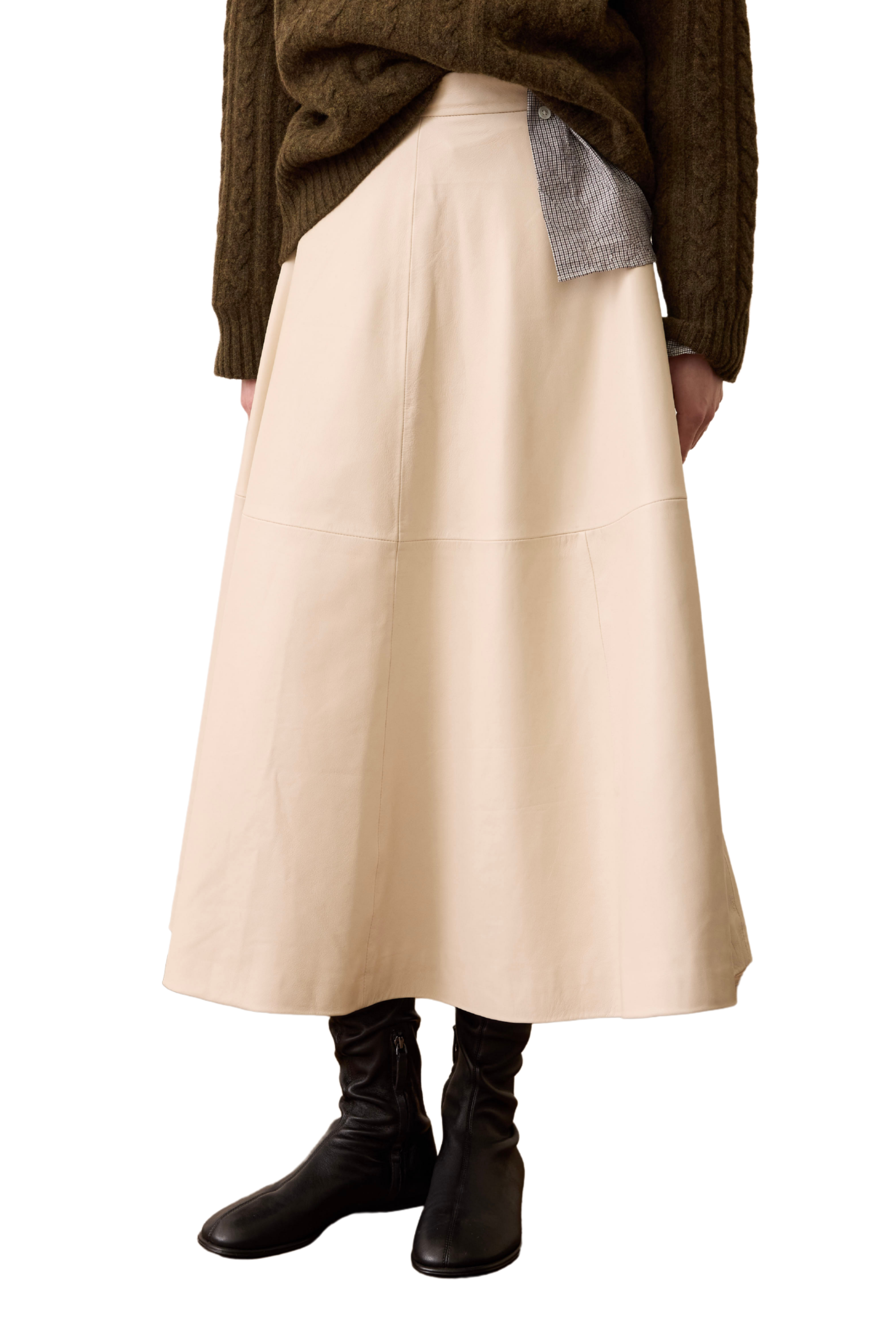 A-Line Leather Skirt