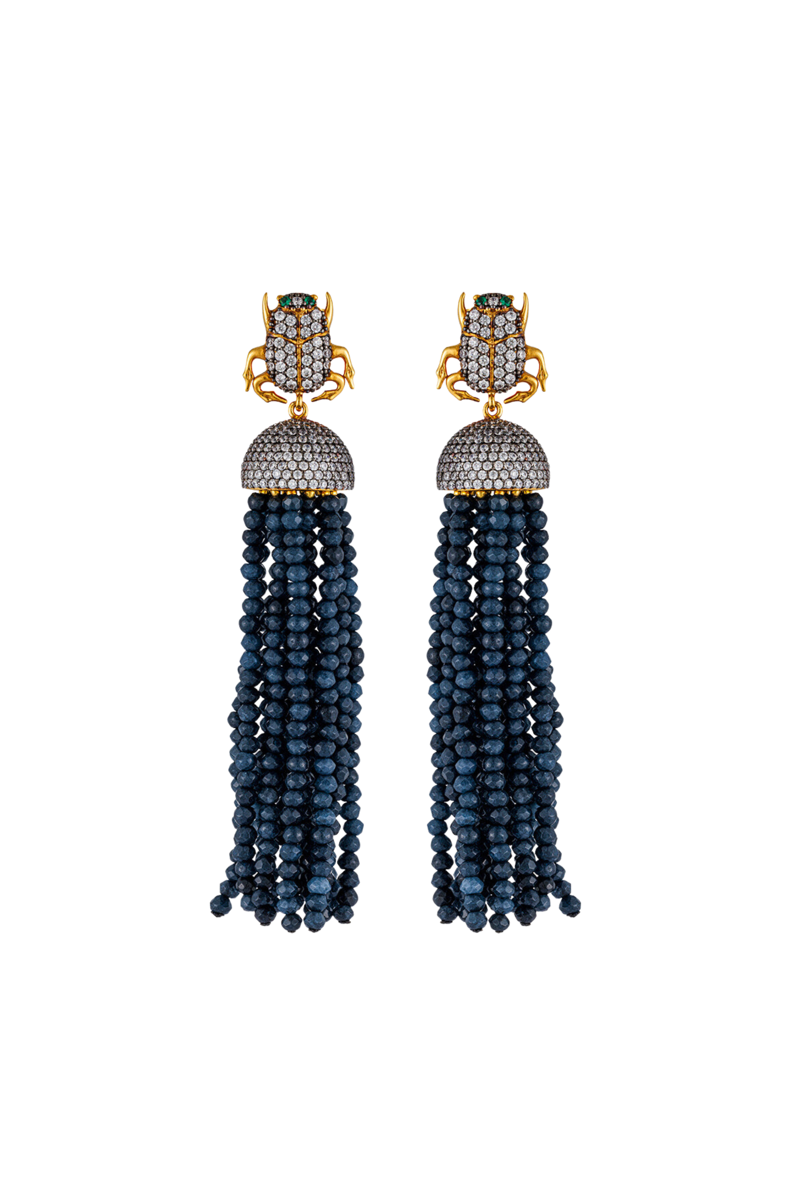 Scarab Venice Crystal Drop Earrings