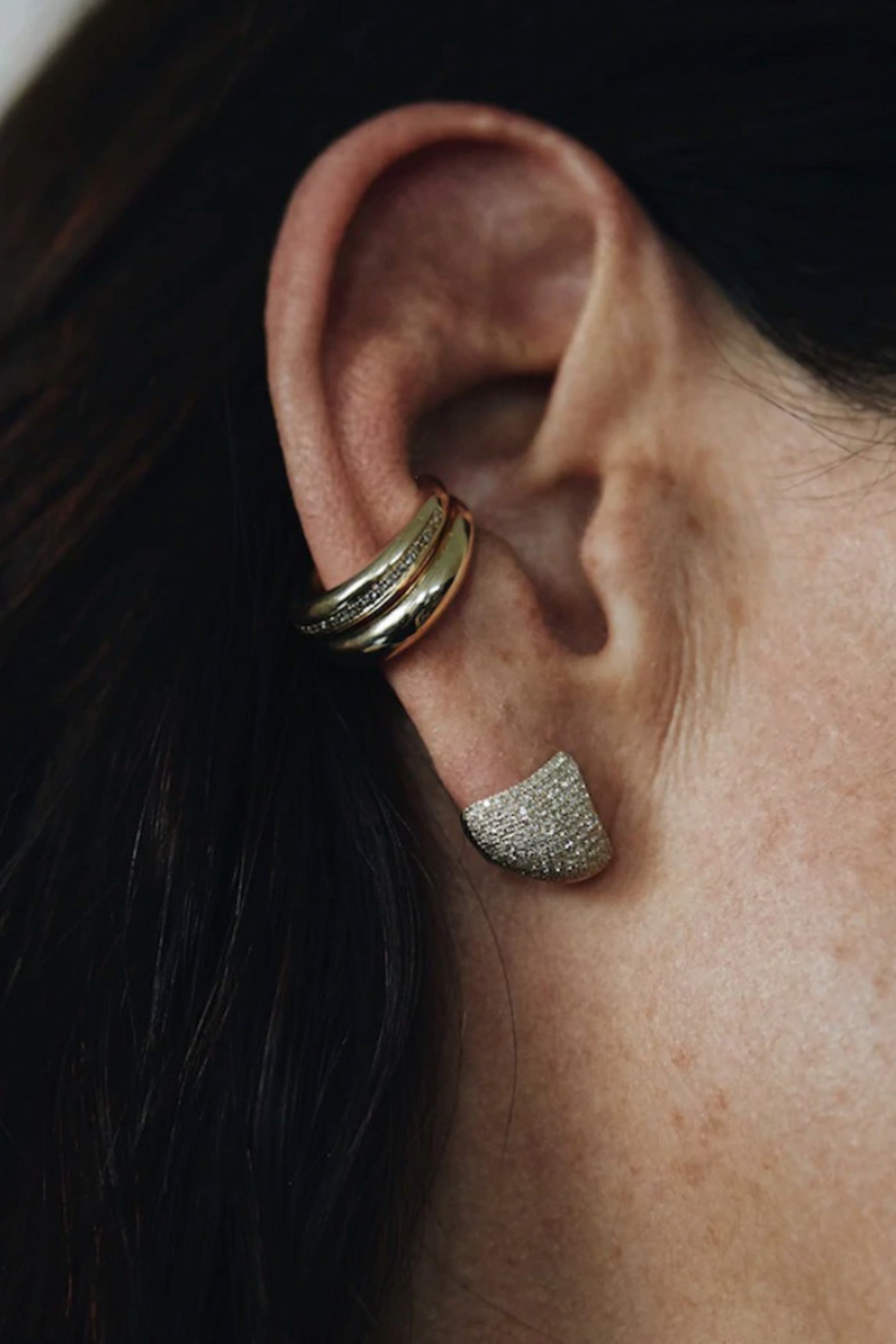 Diamond Pavé Apse Earrings