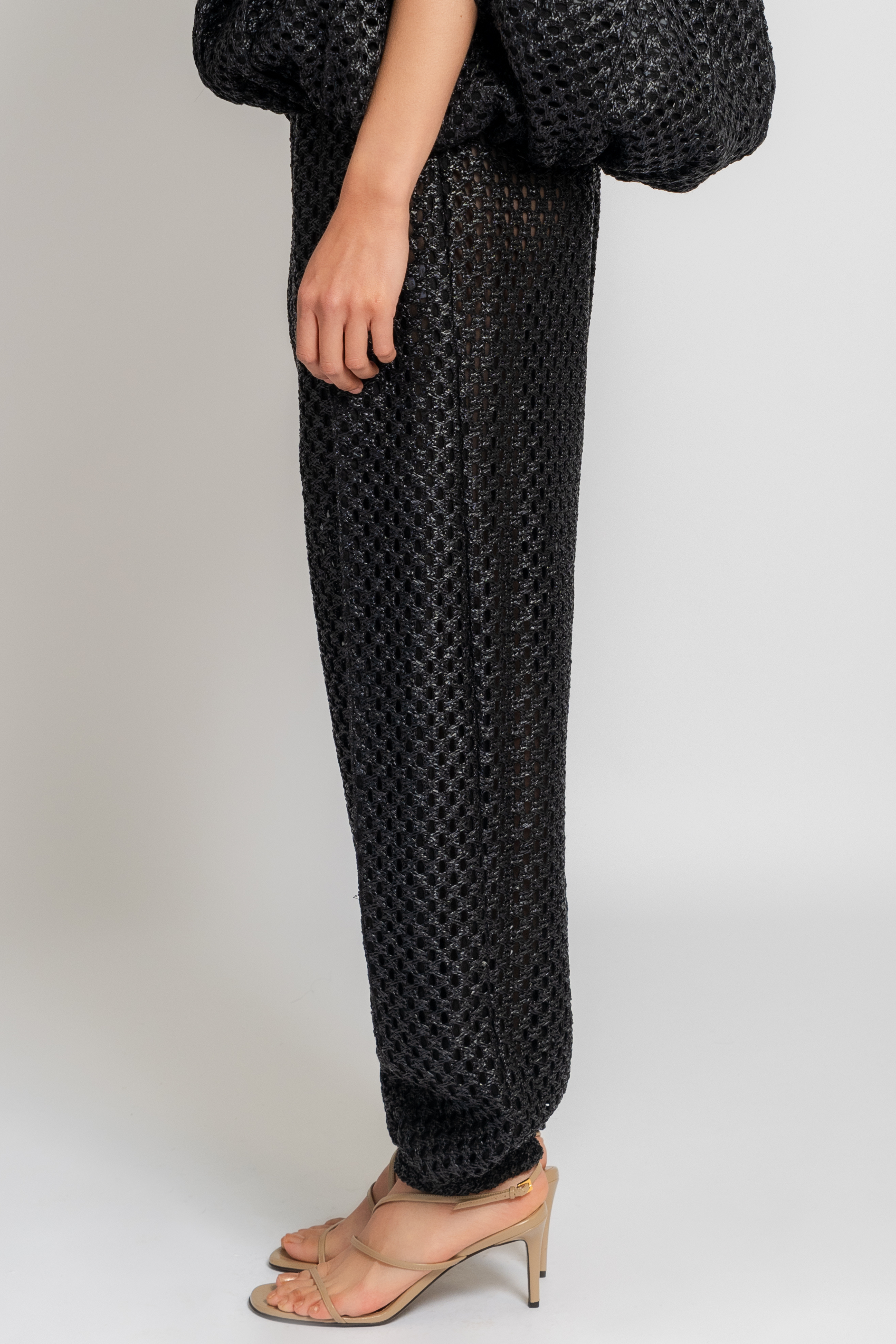 Raffia Mesh Cocoon Pants