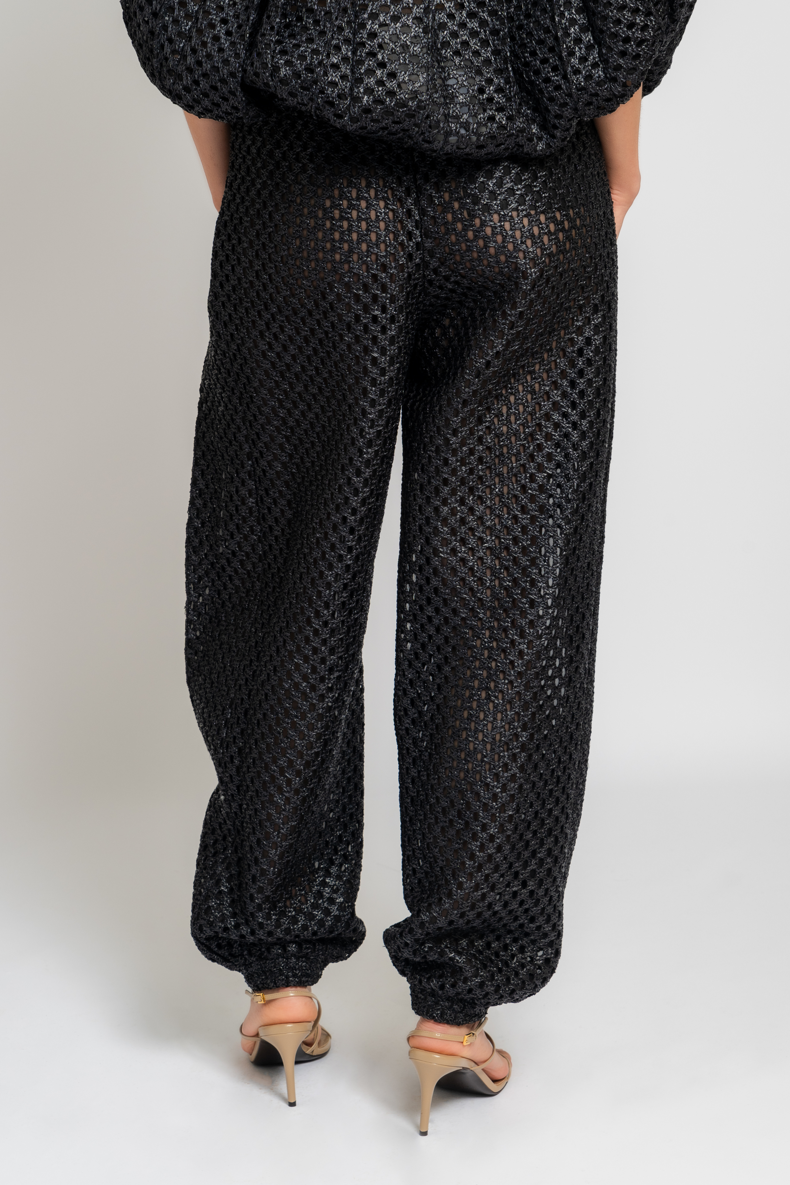 Raffia Mesh Cocoon Pants